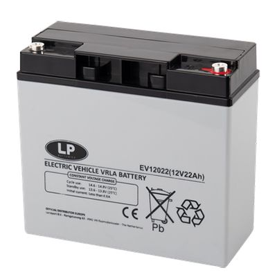 Einzelne 12 Volt Batterie 22 Amp.