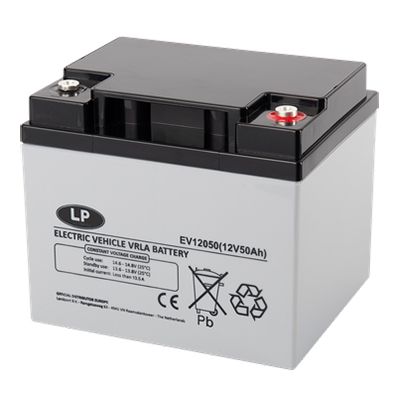 Einzelne 12 Volt Batterie 50 Amp.