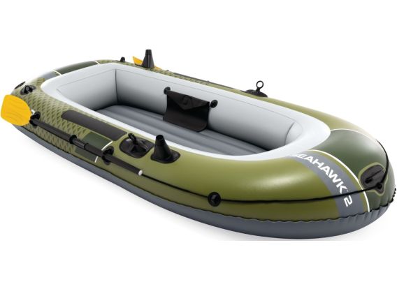 Intex Seahawk 2 Set | Aufblasbares Zweierboot mit Paddeln und Pumpe
