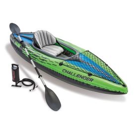 Intex Challenger K1 aufblasbares Kajak | 1-Personen-Kajak | Inkl. Paddel und Pumpe