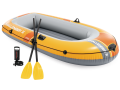 Intex Challenger 2 Set | Aufblasbares Zweipersonenboot inkl. Paddeln und Pumpe